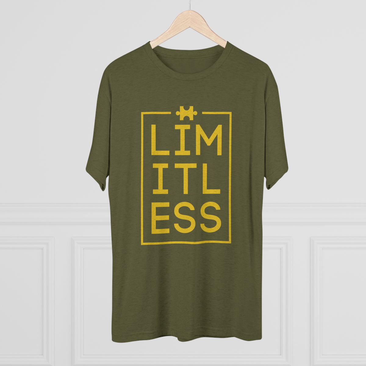Limitless Autism Awareness Shirt  | Military Green Men's Triblend T-shirt