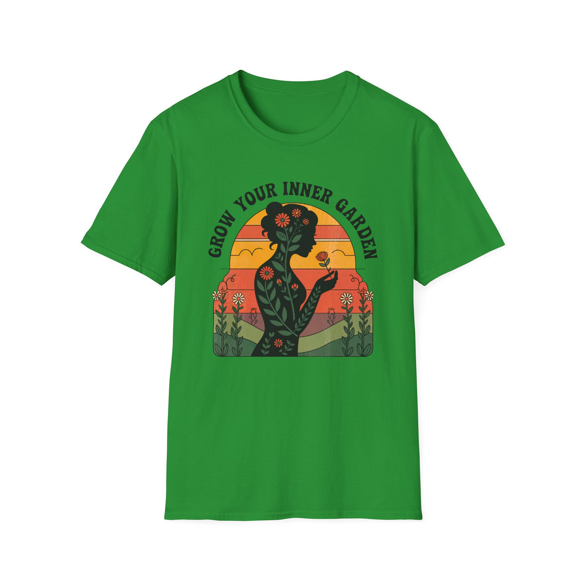 Grow Your Inner Garden Motivational Shirt | Self Care Shirt | Nature Lover Psychologist Gift | Unisex Soft Style T-shirt