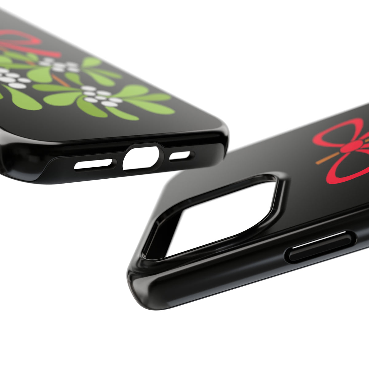 Mistletoe Christmas iPhone Case | iPhone 15 14 13 12 11 Phone Case | Mistletoe Kiss Christmas Gift | Tough Impact-resistant Phone Case