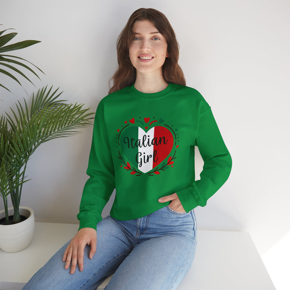 Italian Girl Cute Italy Trip shirt | Italy Lover Shirt | World Traveler Italian Gift | Unisex Crewneck Sweatshirt