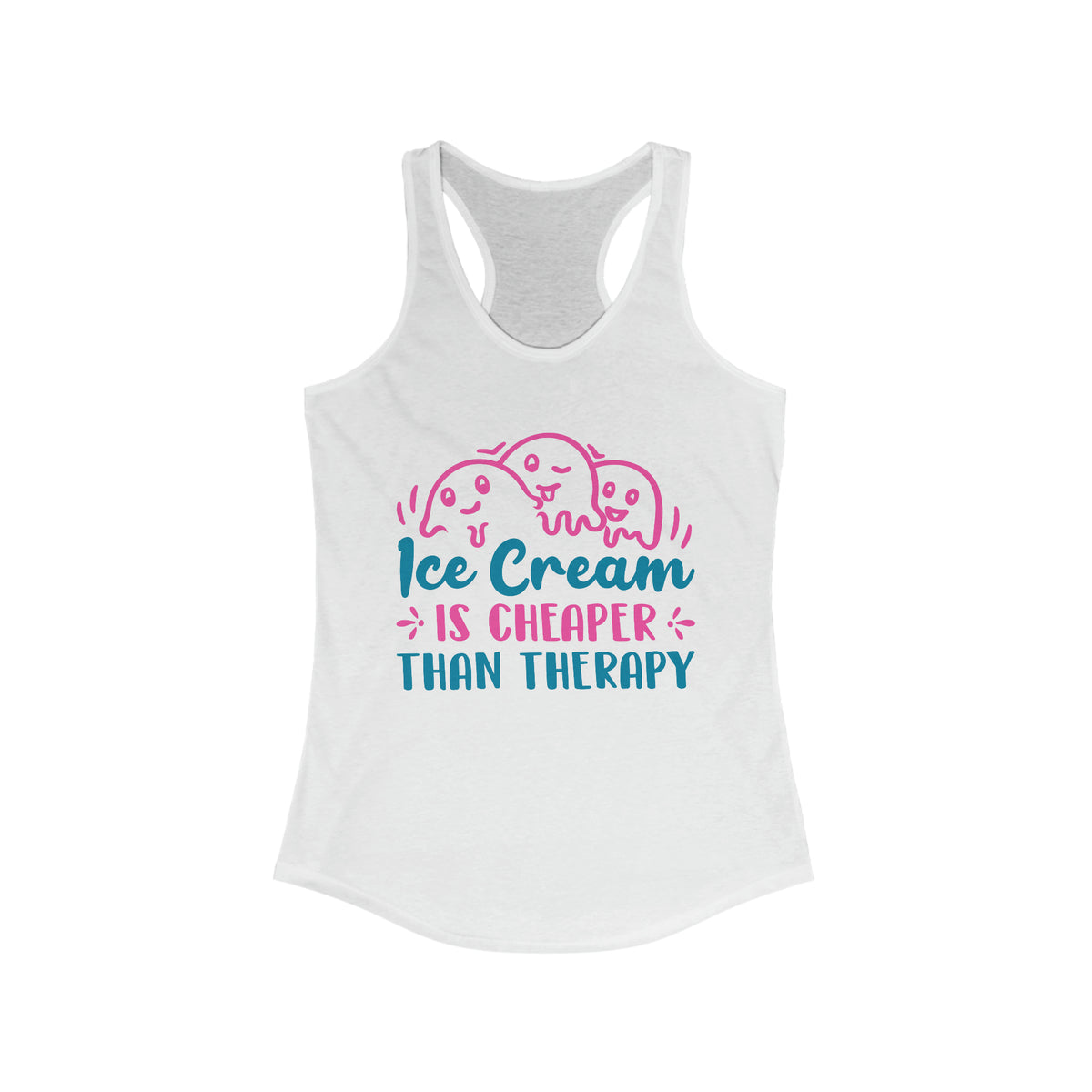 Ice Cream Therapy Funny Psychology Shirt | Psychologist Gift | Women's Ideal Racerback Tank