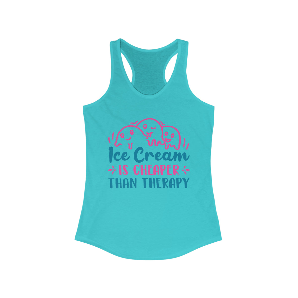 Ice Cream Therapy Funny Psychology Shirt | Psychologist Gift | Women's Ideal Racerback Tank