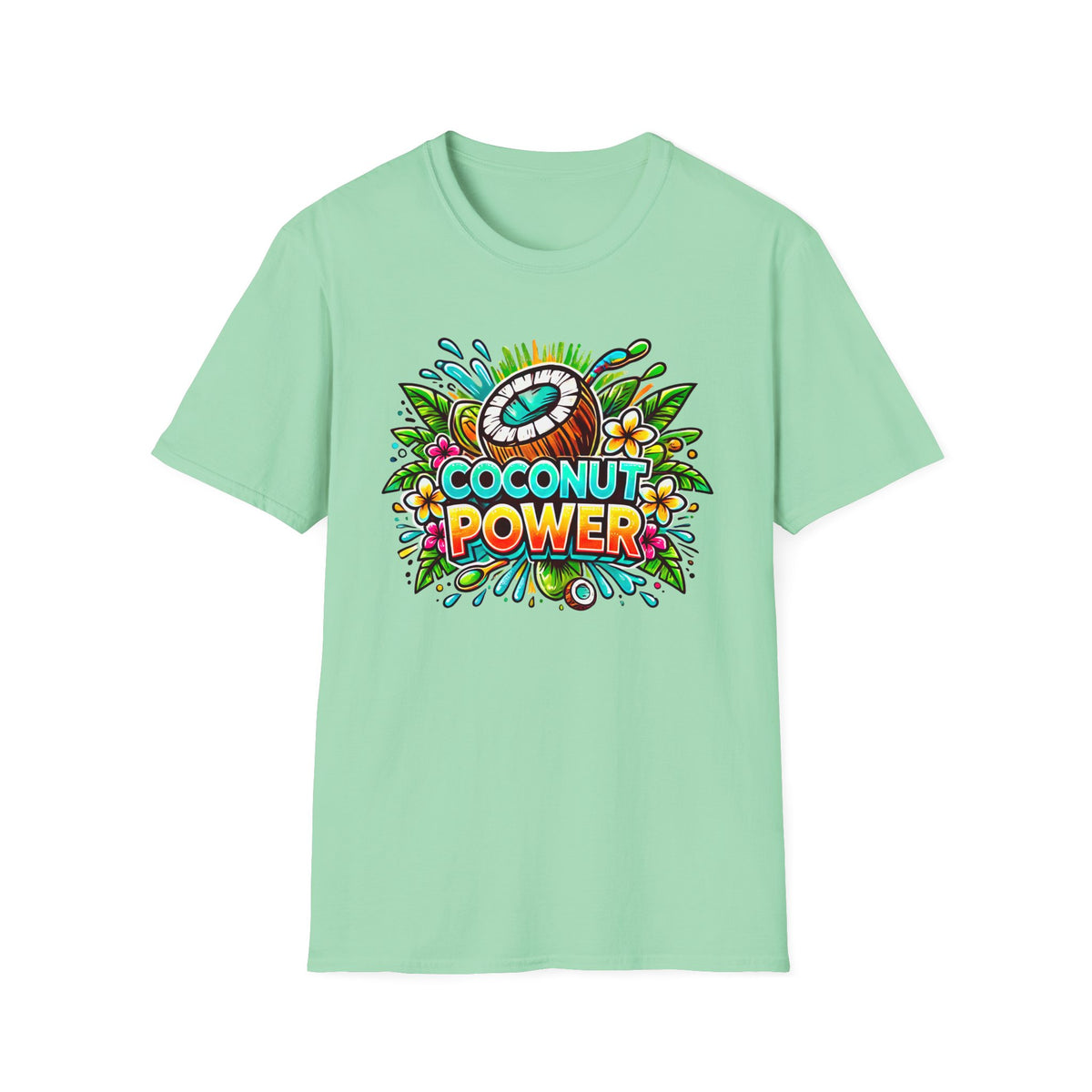 Coconut Power Beach Bum Shirt | Kamala Coconut Shirt |  Aesthetic Summer Shirt | Unisex Soft Style T-Shirt