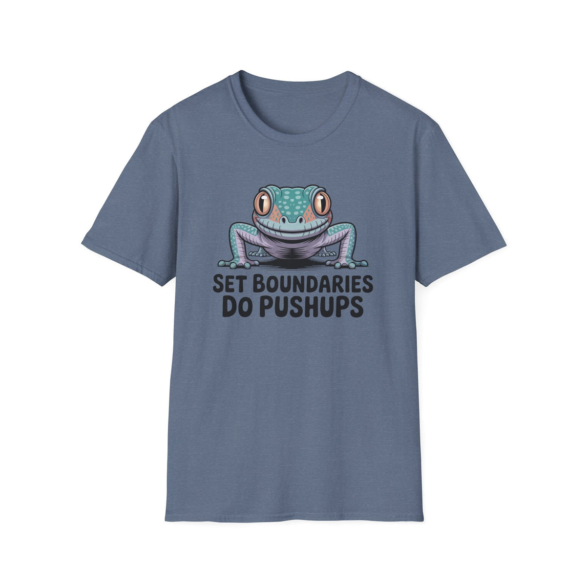 Set Boundaries Do Pushups Funny Lizard Shirt | Gym Motivation Shirt | Self Care Workout T-shirt |  Unisex Soft style T-Shirt