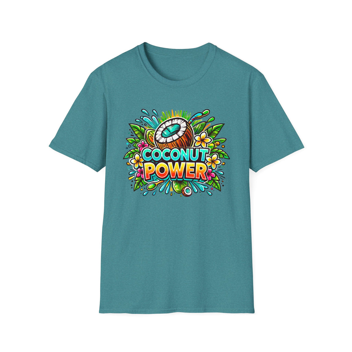 Coconut Power Beach Bum Shirt | Kamala Coconut Shirt |  Aesthetic Summer Shirt | Unisex Soft Style T-Shirt