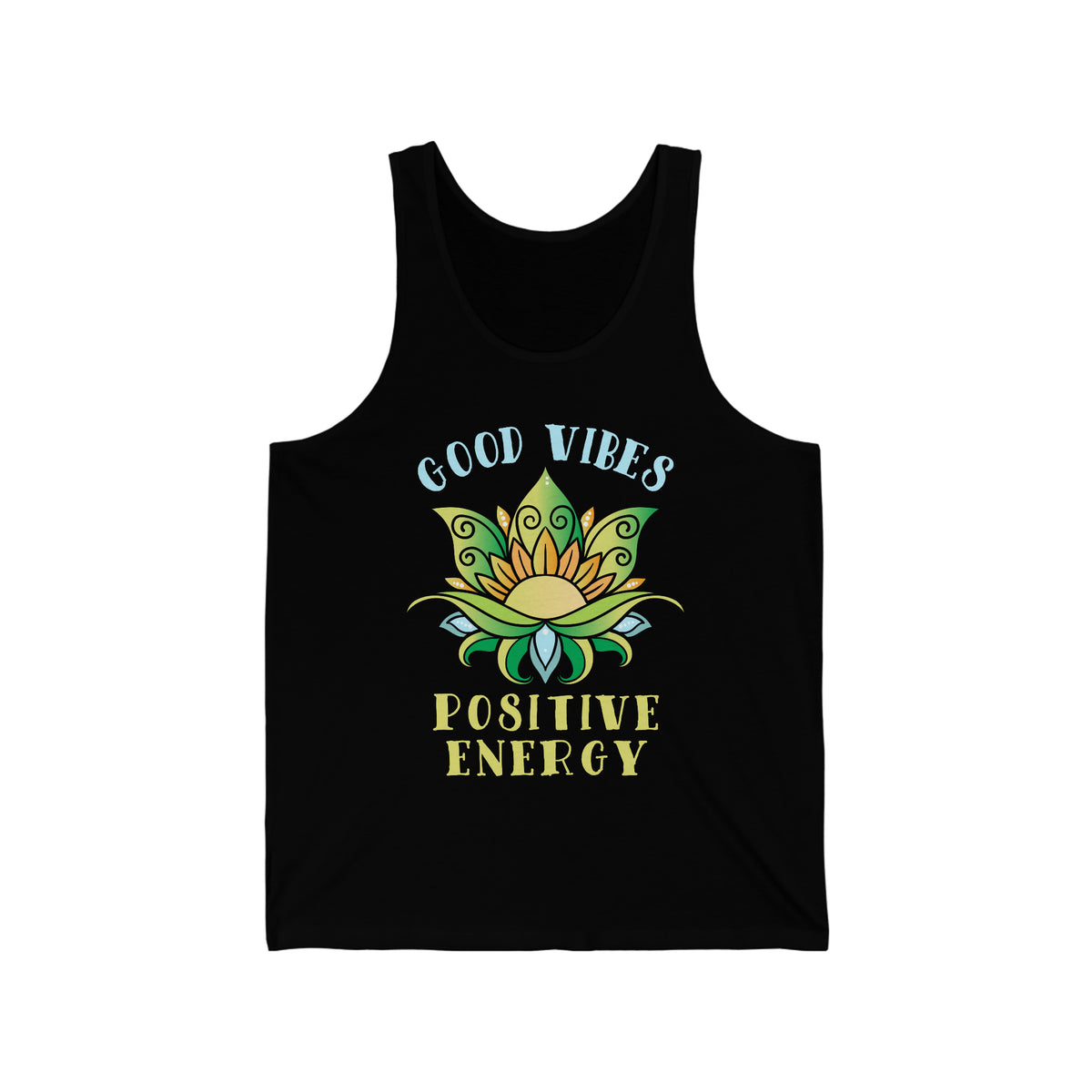Good Vibes Positive Energy Yoga Shirt | Yoga Lover Gift | Unisex Jersey Tank Top