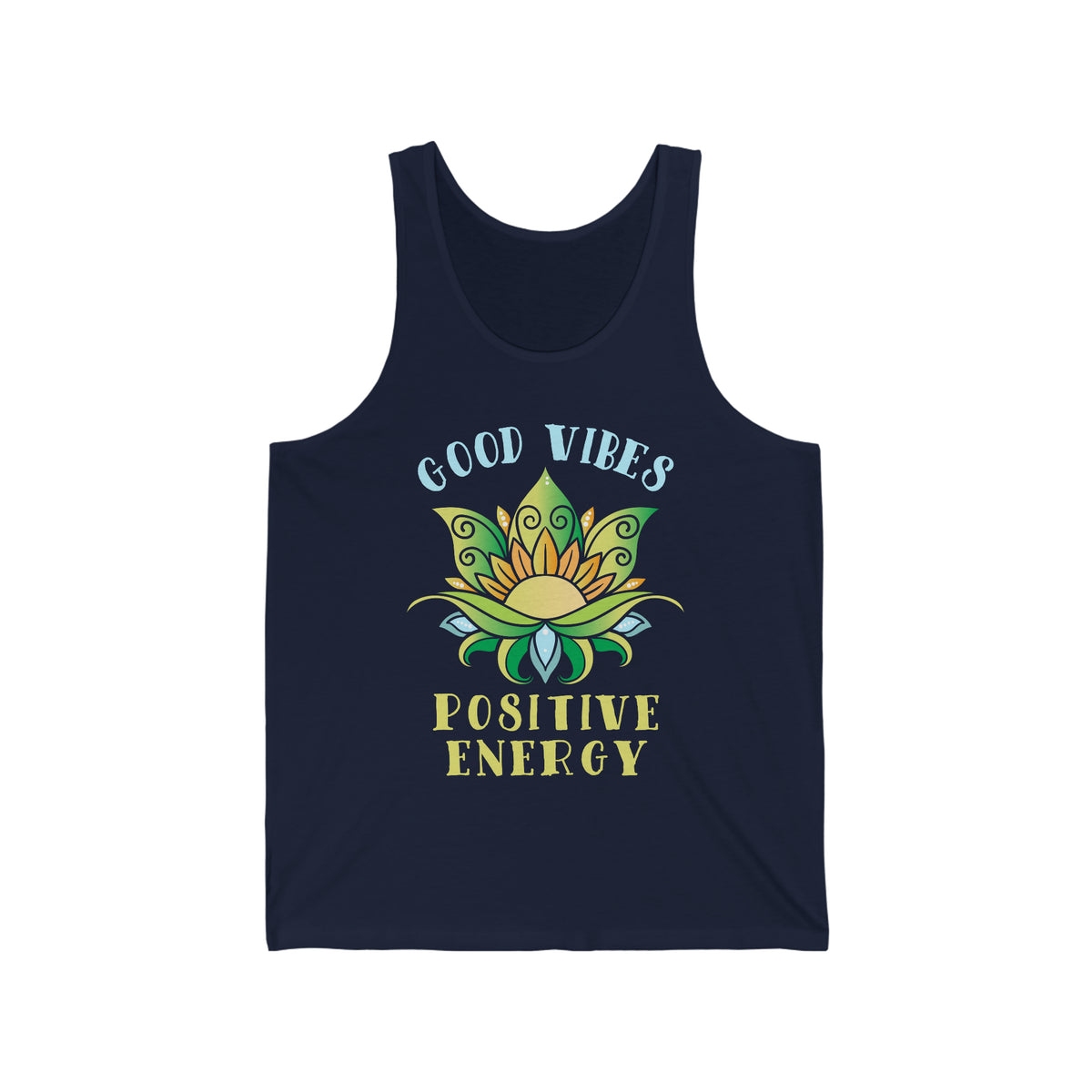 Good Vibes Positive Energy Yoga Shirt | Yoga Lover Gift | Unisex Jersey Tank Top
