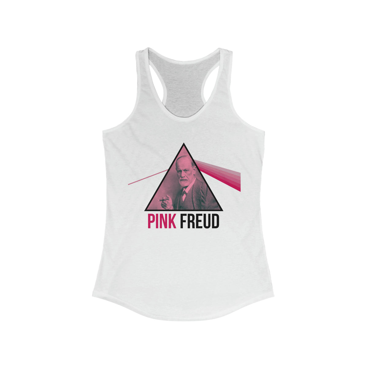 Pink Freud School Psychologist Counselor Shirt | Psychology Gift  | Women's Slim-fit Racerback Tank Top