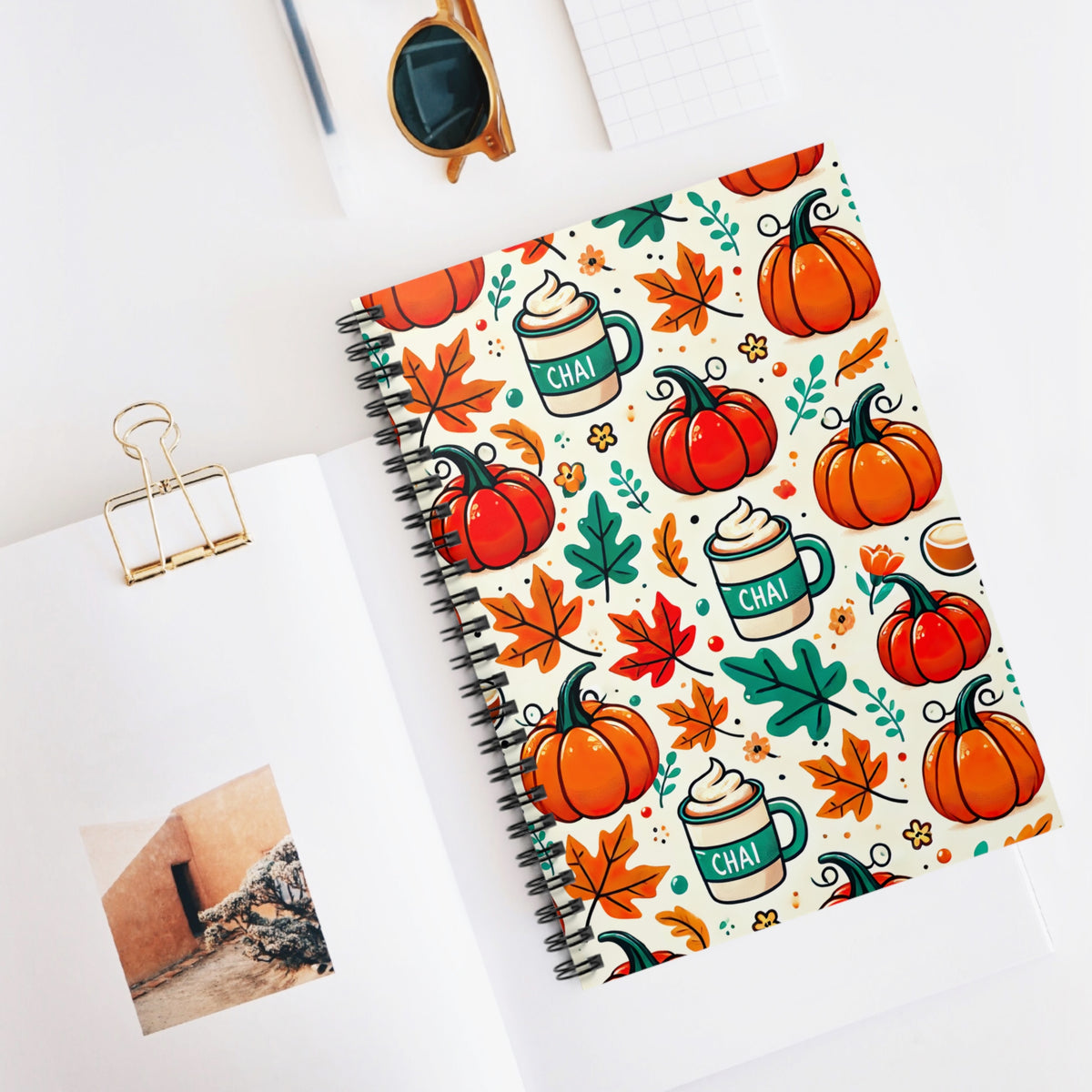 Pumpkin Fall Chai Tea Notebook Journal