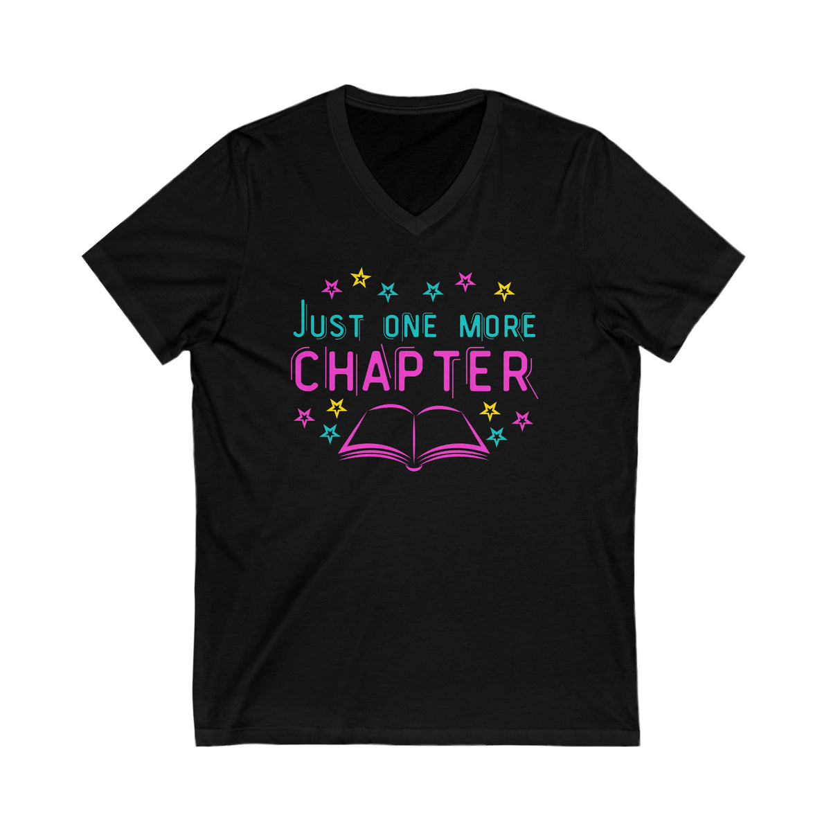 One More Chapter Bookish Book Lover Shirt | Reader Gift | Unisex Jersey V-neck T-shirt