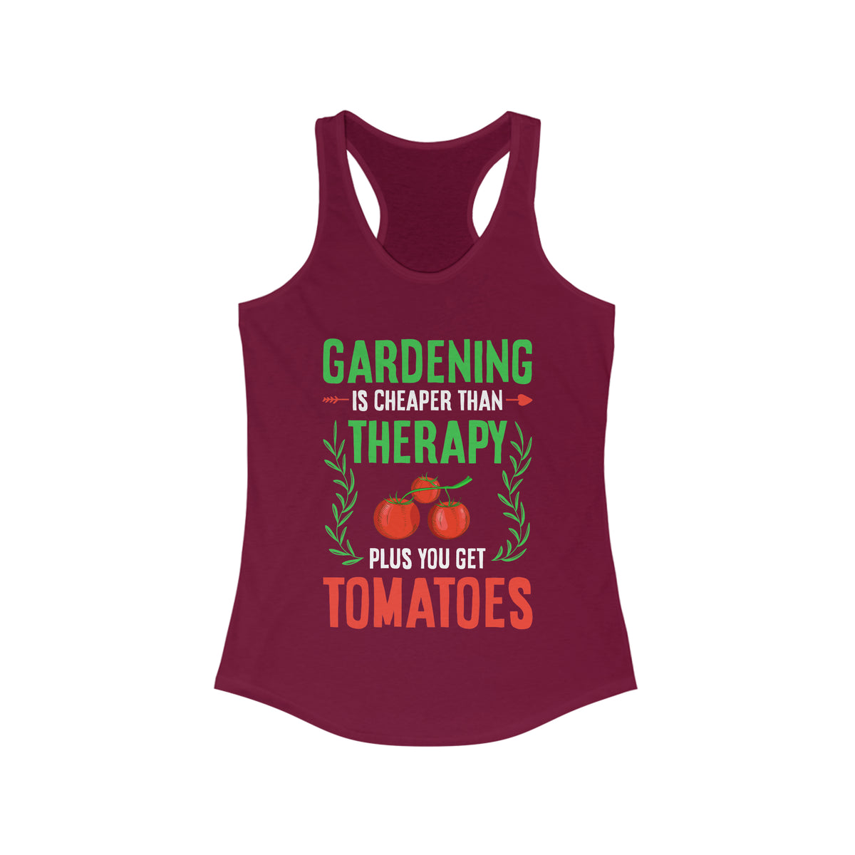 Garden Psychology Funny Gardener Shirt | Garden Psychology Gift | Women's Ideal Racerback Tank