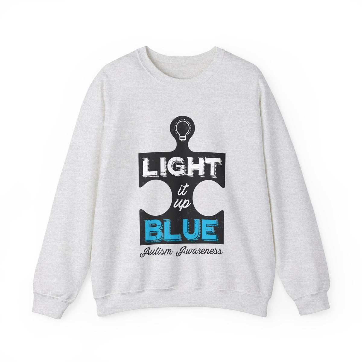 Light It Up Blue Autism Awareness Shirt | Autism Awareness Gift | Unisex Crewneck Sweatshirt