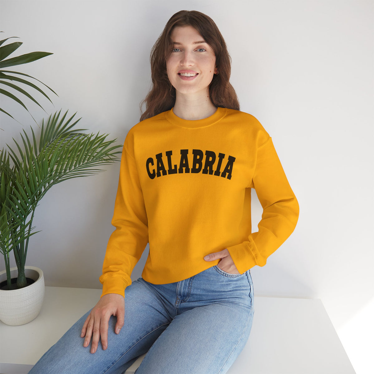Calabria College Style Italian Shirt | Calabria Italy Italian Gift | Unisex Crewneck Sweatshirt
