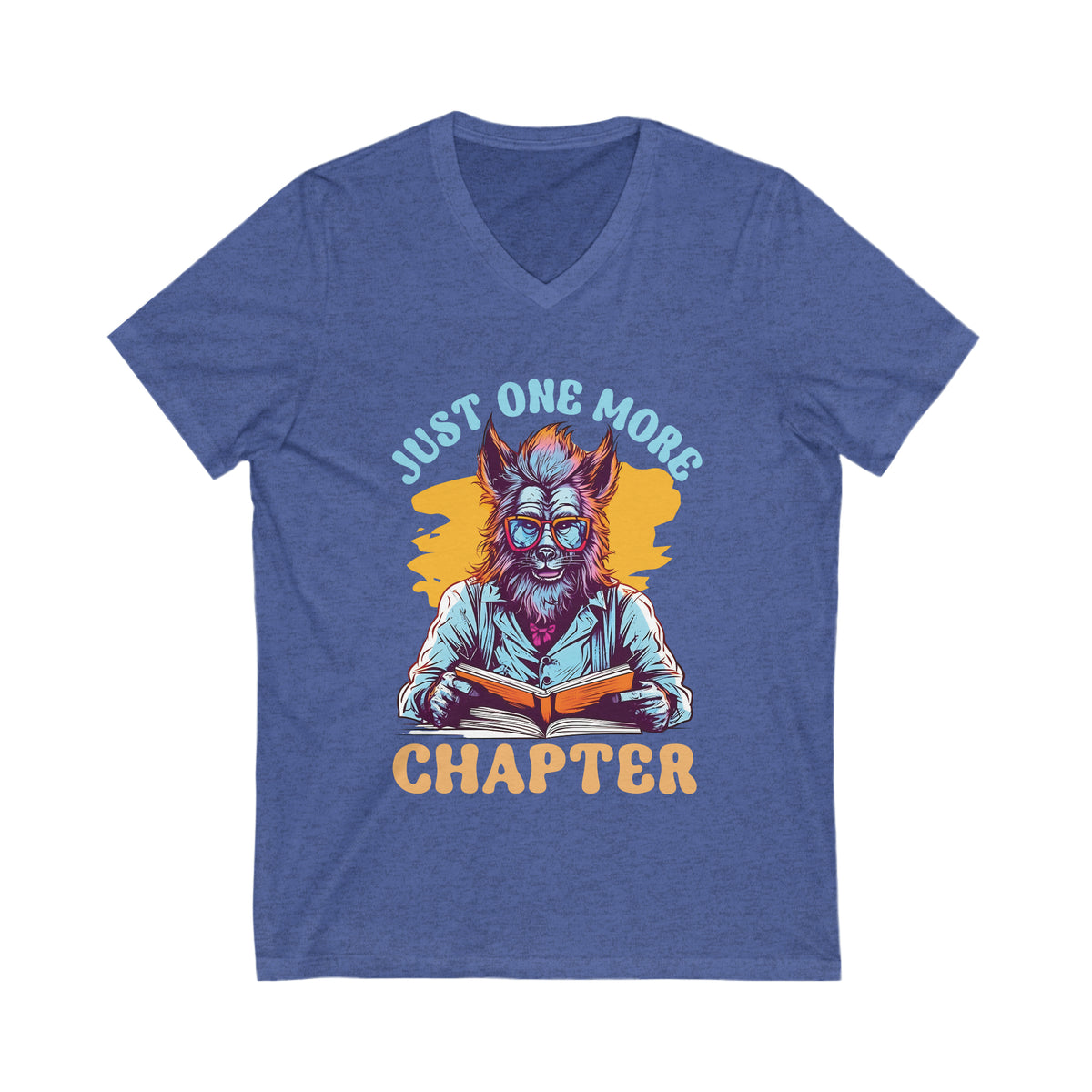 Just One More Chapter Werewolf Shirt | Halloween Book Shirt | Book Lover shirt | Book Lover Gift | Unisex Jersey V-neck T-shirt