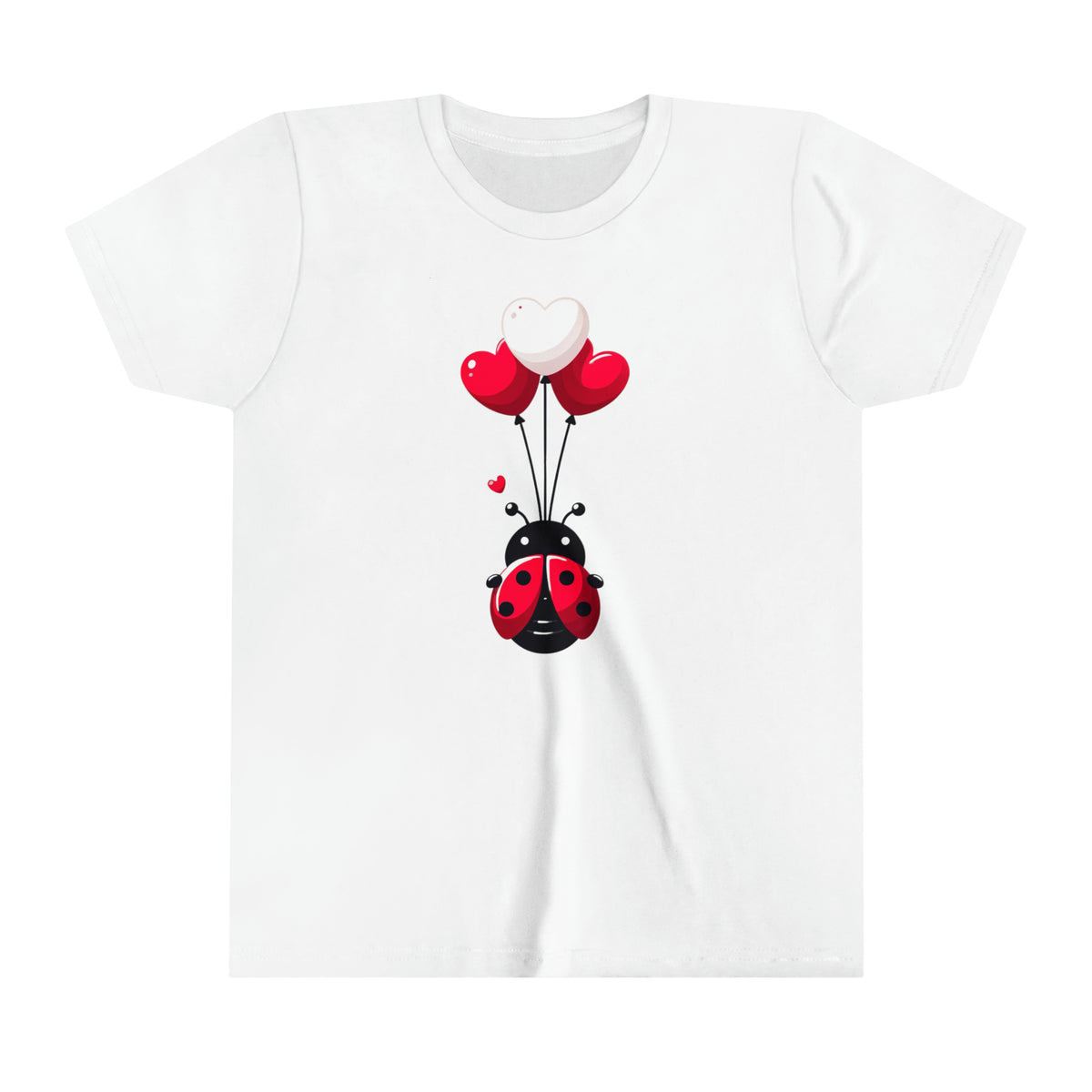 Cute Ladybug Heart Balloons Valentine Shirt | Ladybug Lover Gift | Lady Bug Shirt | Youth Jersey T-shirt