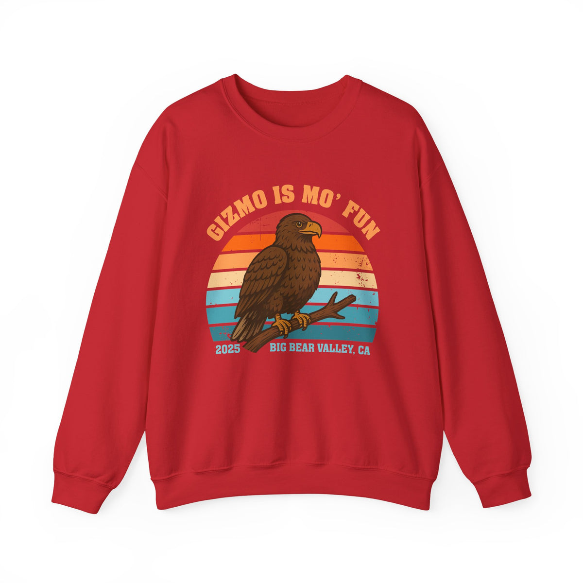 Gizmo Is Mo' Fun Big Bear Bald Eagle Shirt | Bird Lover Shirt | Nature Lover Gift | Big Bear California Shirt | Unisex Crewneck Sweatshirt