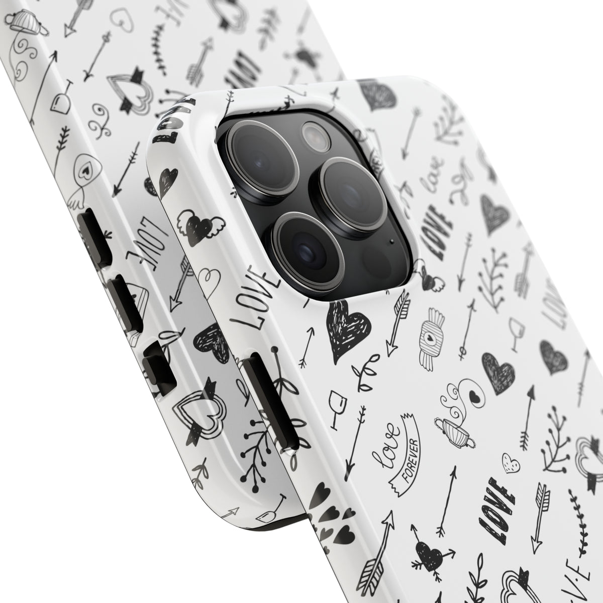 Valentines Day Hearts iPhone 15 14 13 12 11 Case (all models) | Hearts & Arrows | Tough Phone Case