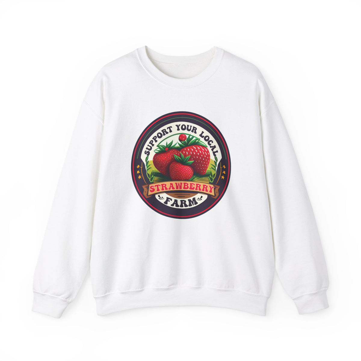 Support Your Local Strawberry Farm Shirt | Strawberry Shirt | Aesthetic Fruit Shirt | Cute Farm Gifts | Unisex Crewneck Sweatshirt