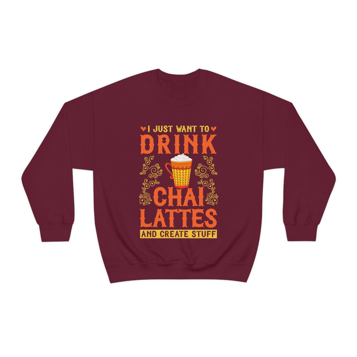 Chai Latte Chai Tea Shirt | Artist Shirt | Crafter Artist Gift | Chai Lover Tea Gift for Her | Unisex Crewneck Sweatshirt