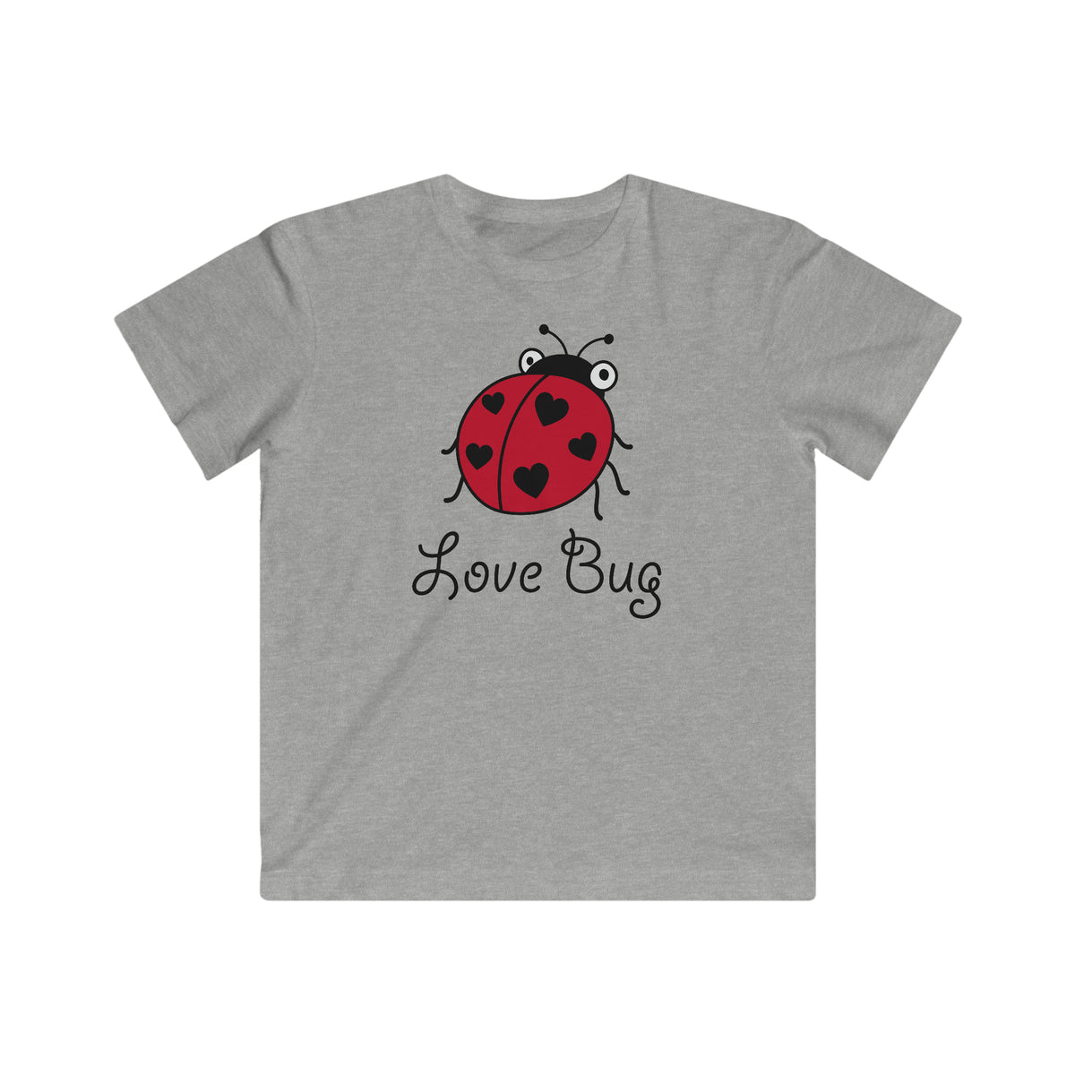 Love Bug Lady Bug Valentine's Day Shirt | Ladybug Nature Gift | Kids Youth Fine Jersey Tee