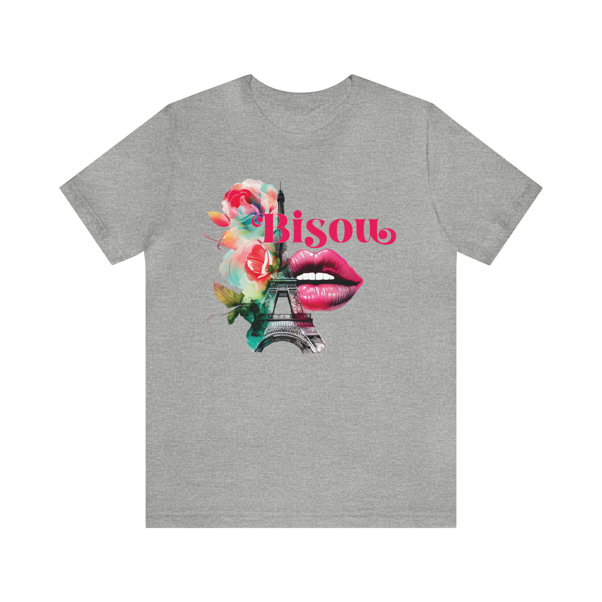 Eiffel Tower Paris Shirt | Bisou Paris Gifts | French Travel Shirt | Paris Vacation Shirt | Gift For Her | Unisex Jersey T-shirt
