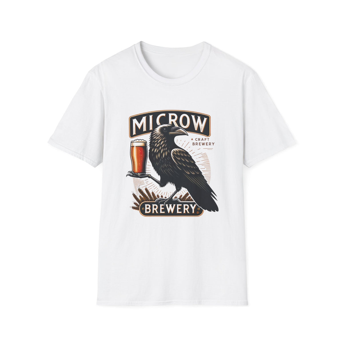 Funny Beer Shirt | Retro Crow Shirt | Bird Lover Gift | Microbrewery Craft Beer Shirt | Unisex Soft Style T-shirt