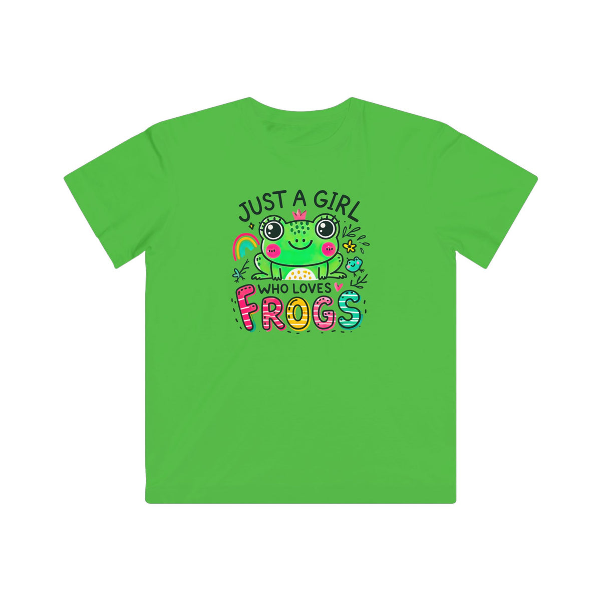 Just A Girl Who Loves Frogs Cute Frog Shirt | Kawaii Frog Gift For Her | Kawaii Frog Shirt | Nature Lover Gift | Kids Fine Jersey T-shirt