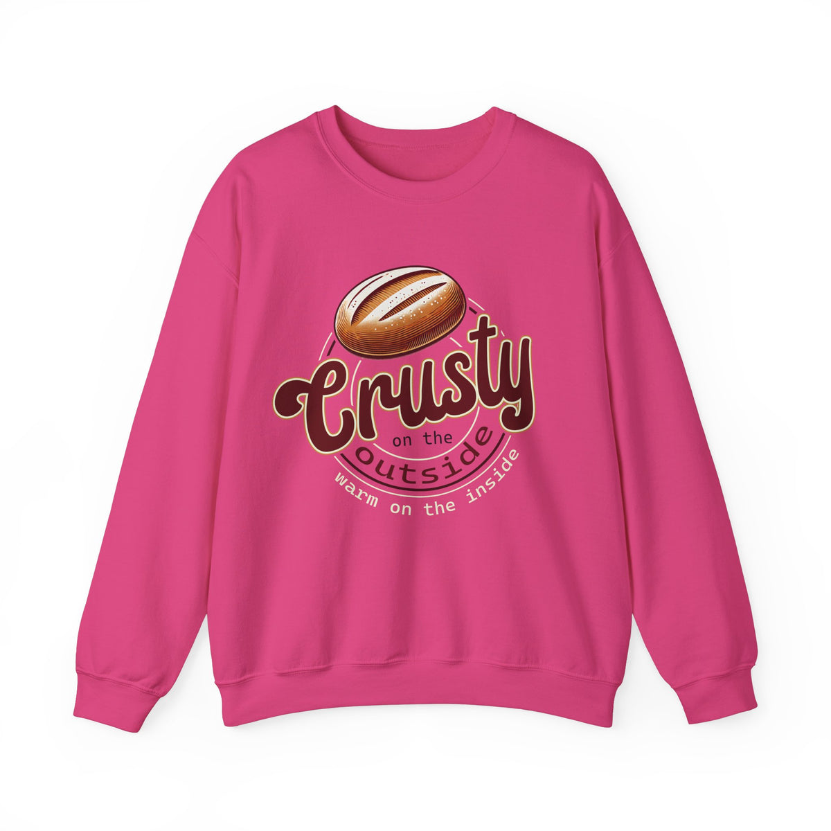 Crusty On The Outside Sourdough Bread Shirt | Funny Baking Shirt | Sourdough Lover Gift | Gift For Baker | Unisex Crewneck Sweatshirt