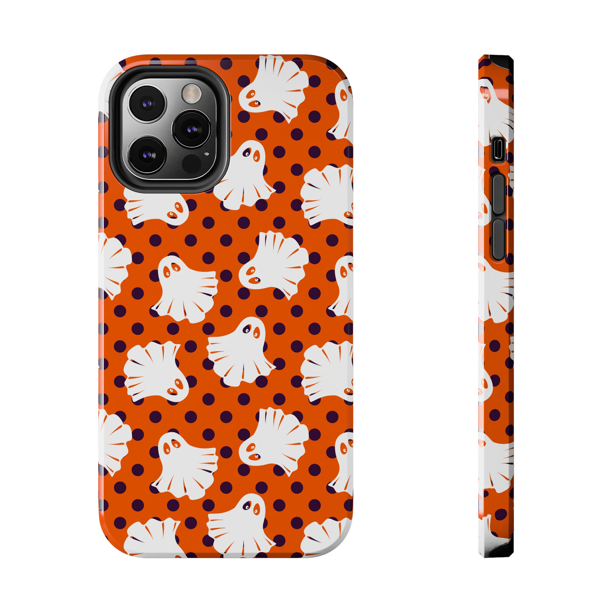 Cute Ghost Halloween iPhone Case | iPhone  15 14 13 12 11 Phone Case | Polka Dot Halloween Gift | Tough Impact-resistant Phone Case