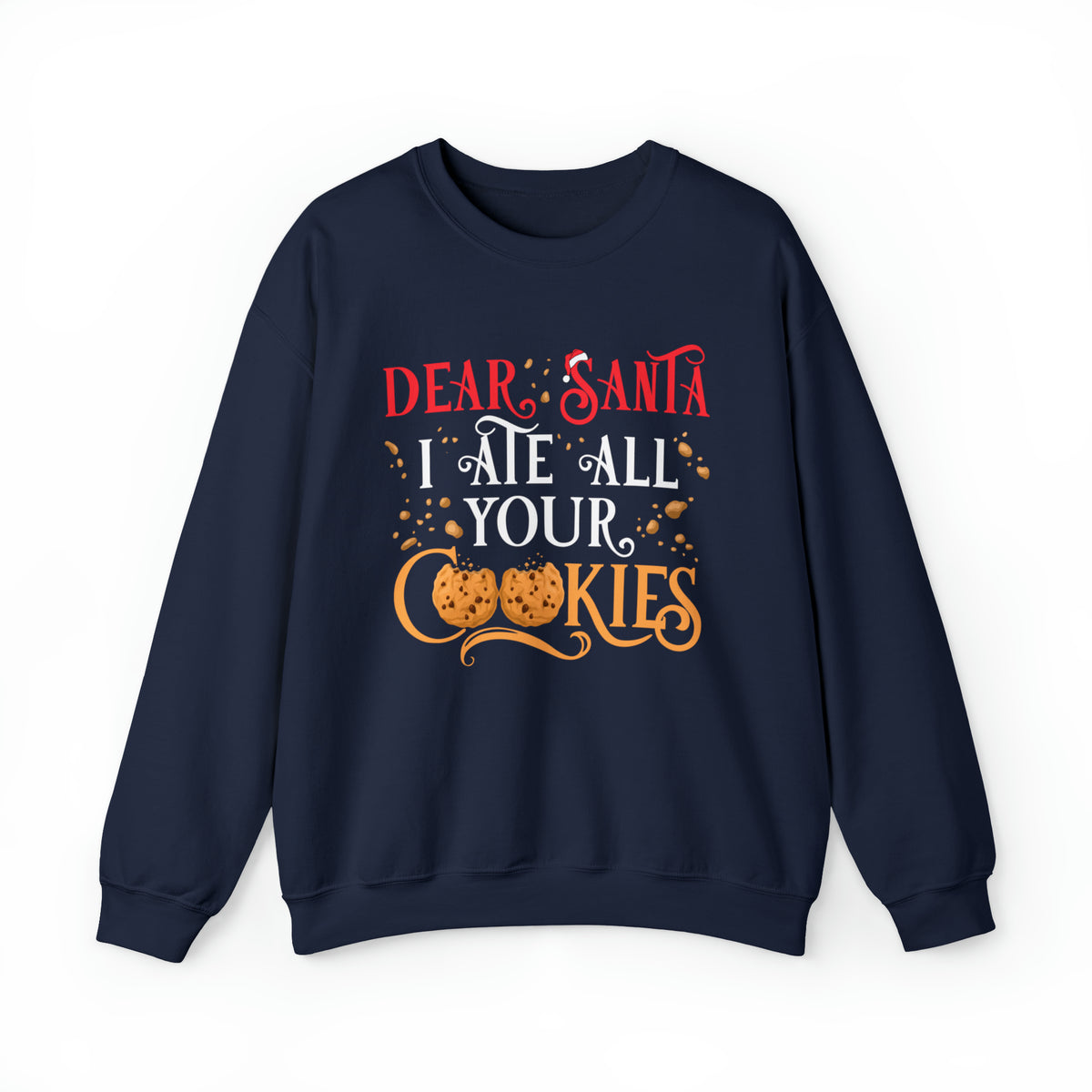 Santa Letter Tee | Cookies For Santa Shirt | Dear Santa Christmas Cookies Shirt | Unisex Crewneck Sweatshirt