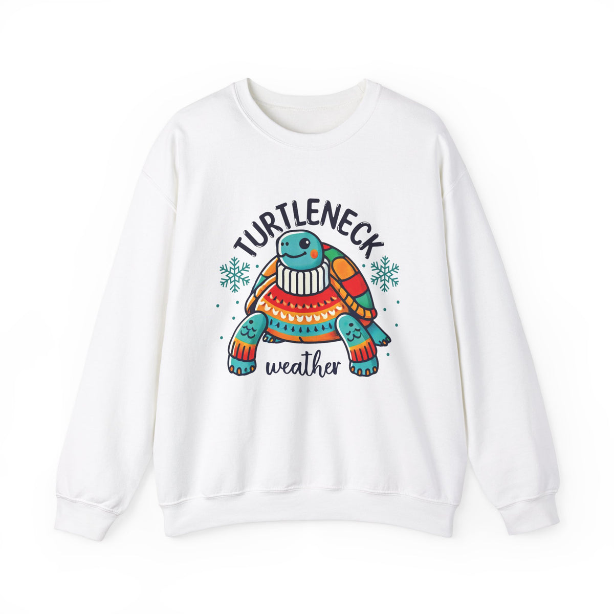 Turtleneck Weather Cute Turtle Sweatshirt | Winter Sweatshirt | Turtle Lover Gift | Unisex Crewneck Sweatshirt