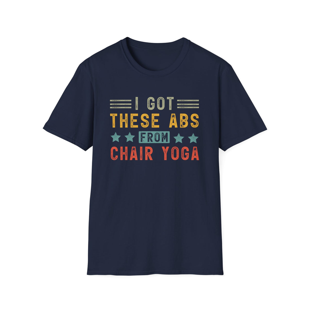 Abs Workout Chair Yoga Shirt | Funny Workout Shirt | Gift For Him | Gift For Her | Unisex Soft Style T-Shirt
