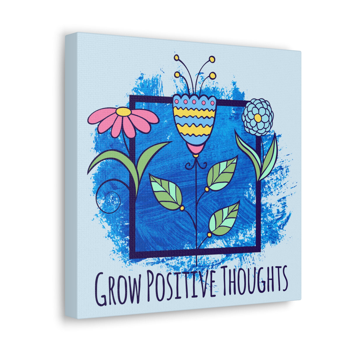 Positive Thoughts School Psychologist Wall Art | Mindfulness Psychology Gift  | Canvas Gallery Wraps Home Decor