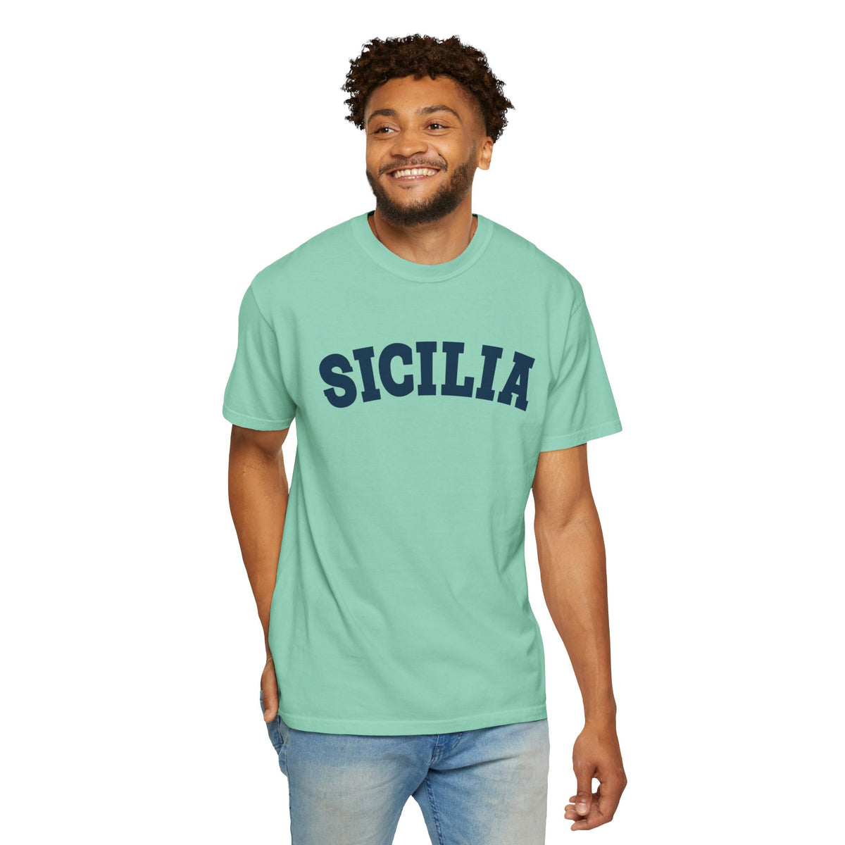 Sicilia College Style Italian Shirt | Sicily Italy Italian Gift | Unisex Garment-Dyed T-shirt