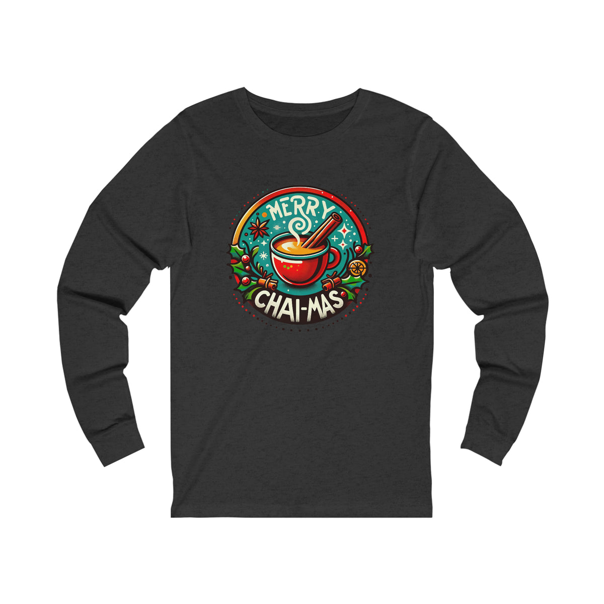 Merry Chai-mas Chai Lover Christmas Shirt | Chai Tea Gift | Christmas Chai | Unisex Jersey Long Sleeve T-shirt