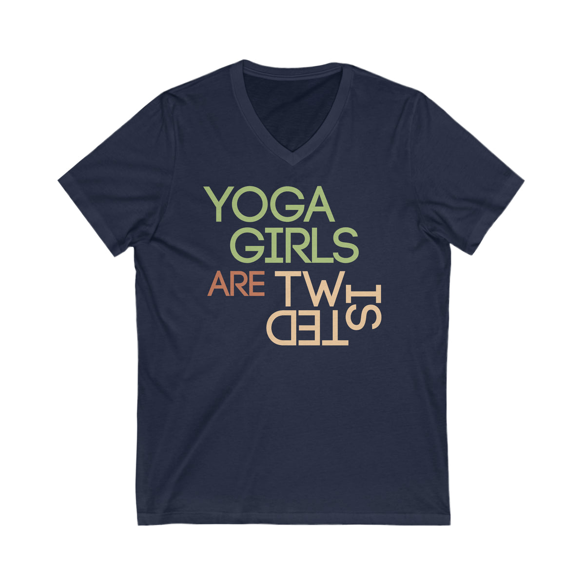 Yoga Girls Are Twisted Funny Yoga Shirt | Yoga Lovers Gift | Unisex Jersey V-Neck T-shirt
