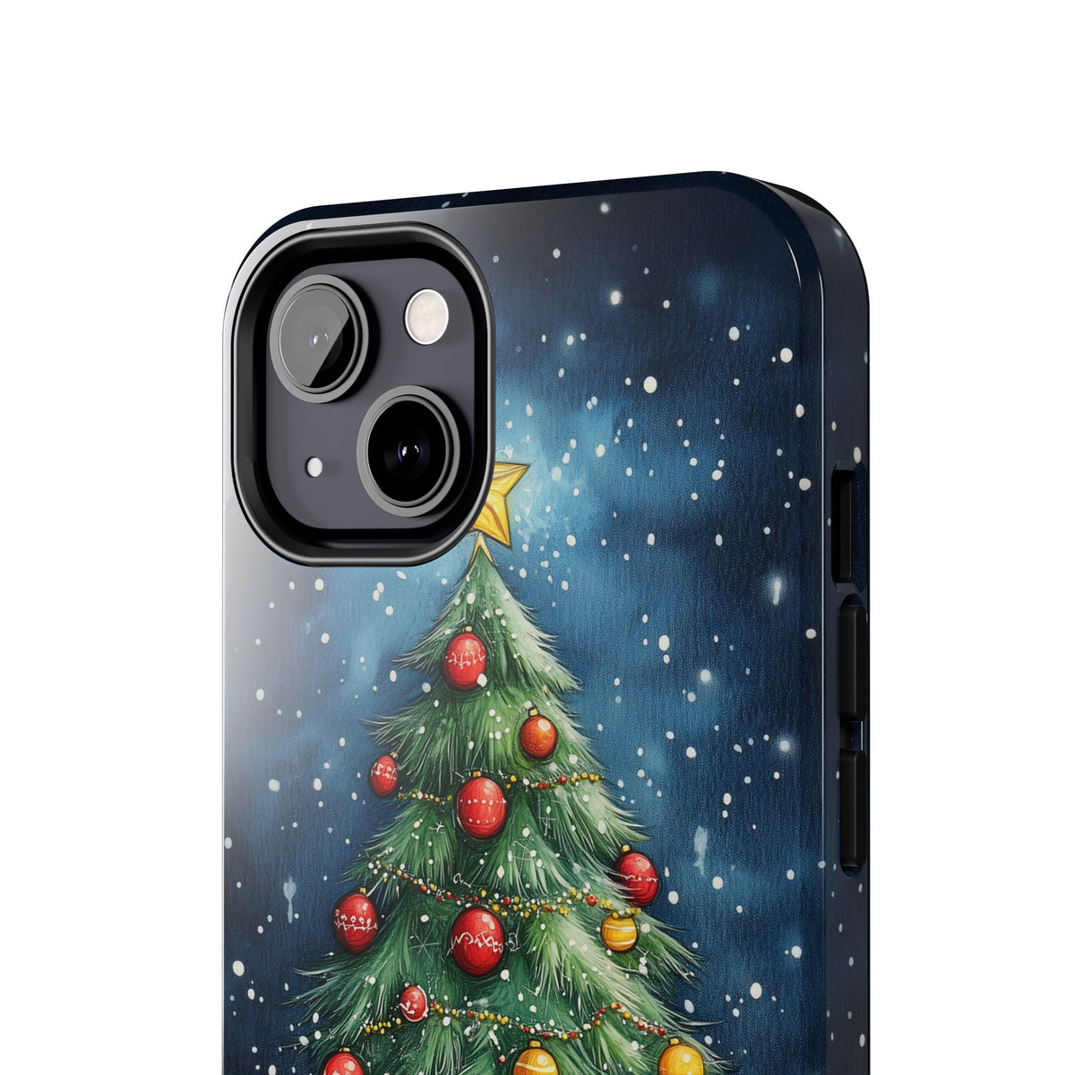 Cute Cat Christmas Tree Phone Case | iPhone 16 15 14 13 Case | Samsung Galaxy S24 S23 S22 S21 Case | Tough Impact-resistant Phone Case