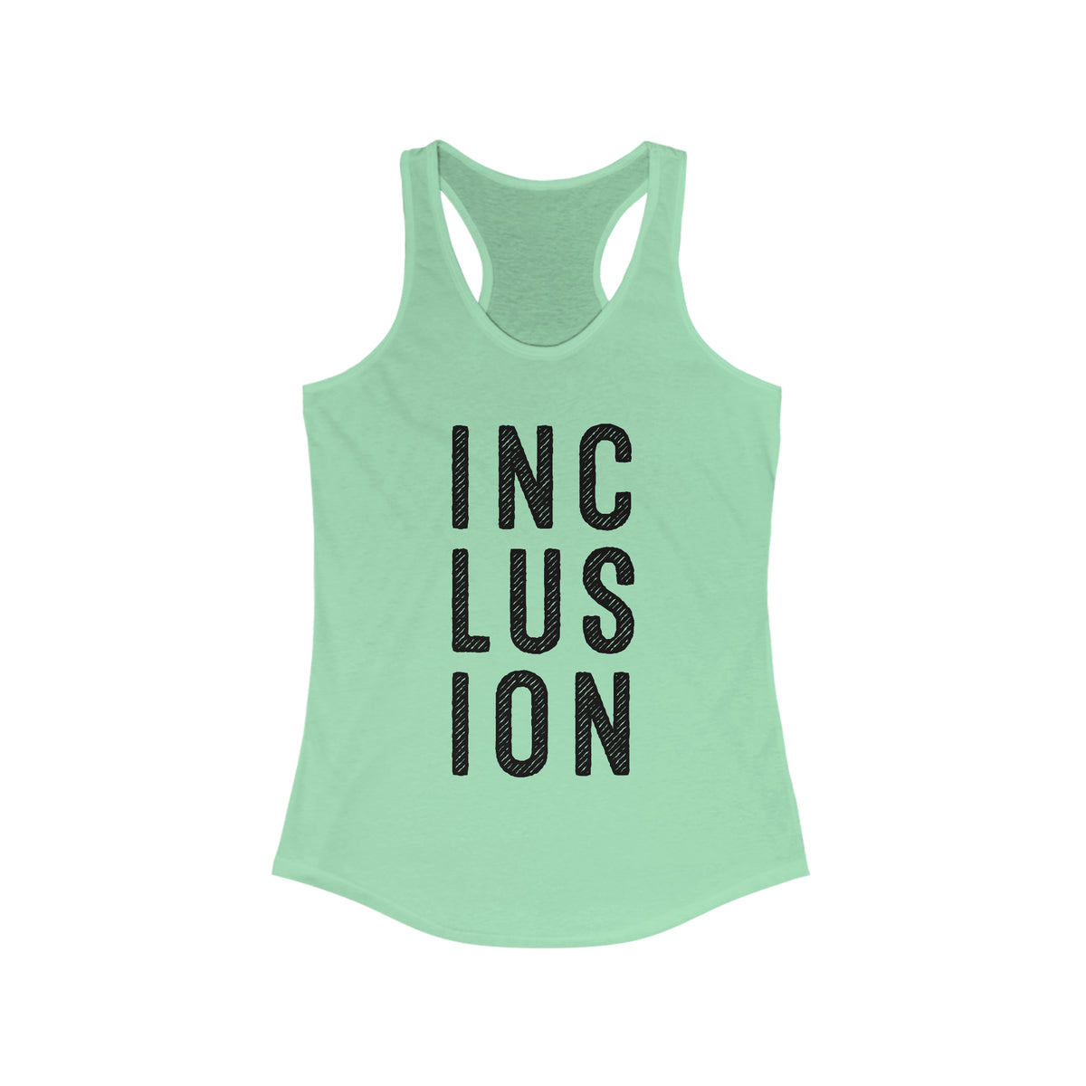Inclusion Autism Disability Shirt | Autism Awareness Gift | Women's Ideal Racerback Tank