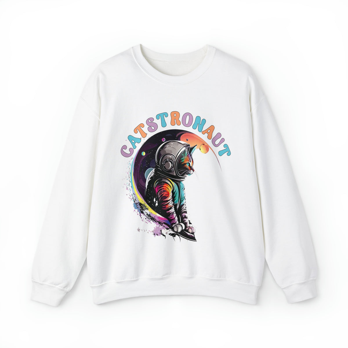 Catstronaut Funny Cat Shirt |Astronaut Shirt | Cat In Space Shirt | Cat Lover Gift | Nerd Gift | Unisex Crewneck Sweatshirt | Unisex Crewneck Sweatshirt