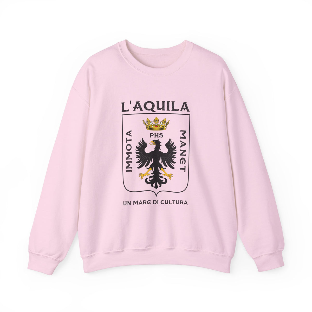 L'Aquila Italy Coat of Arms Shirt | Abruzzo Italian Travel Lover Gift | Unisex Heavy Blend™ Crewneck Sweatshirt