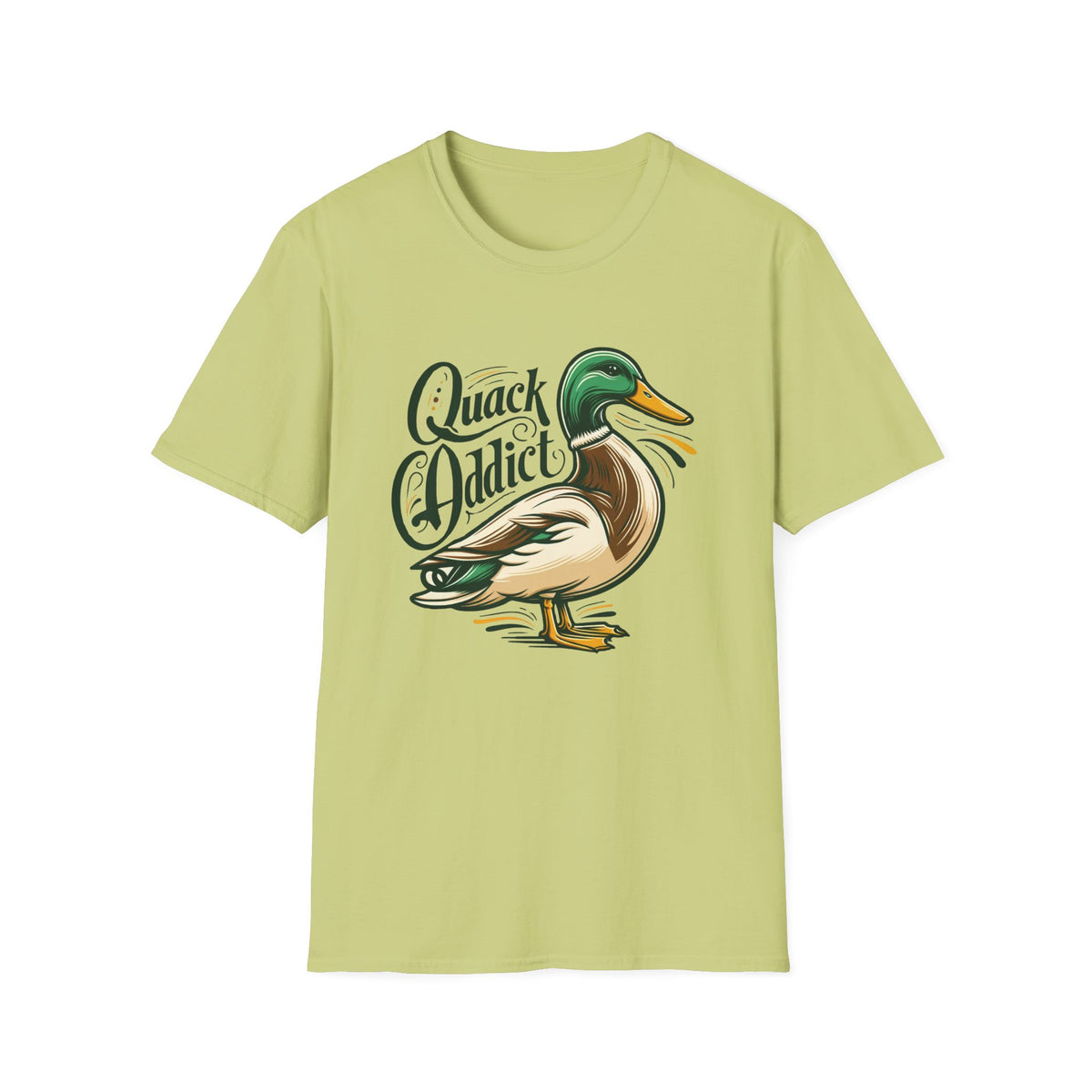 Quack Addict Funny Mallard Duck Shirt | Bird lover Shirt | Nature Lover Gift | Unisex Soft Style T-Shirt