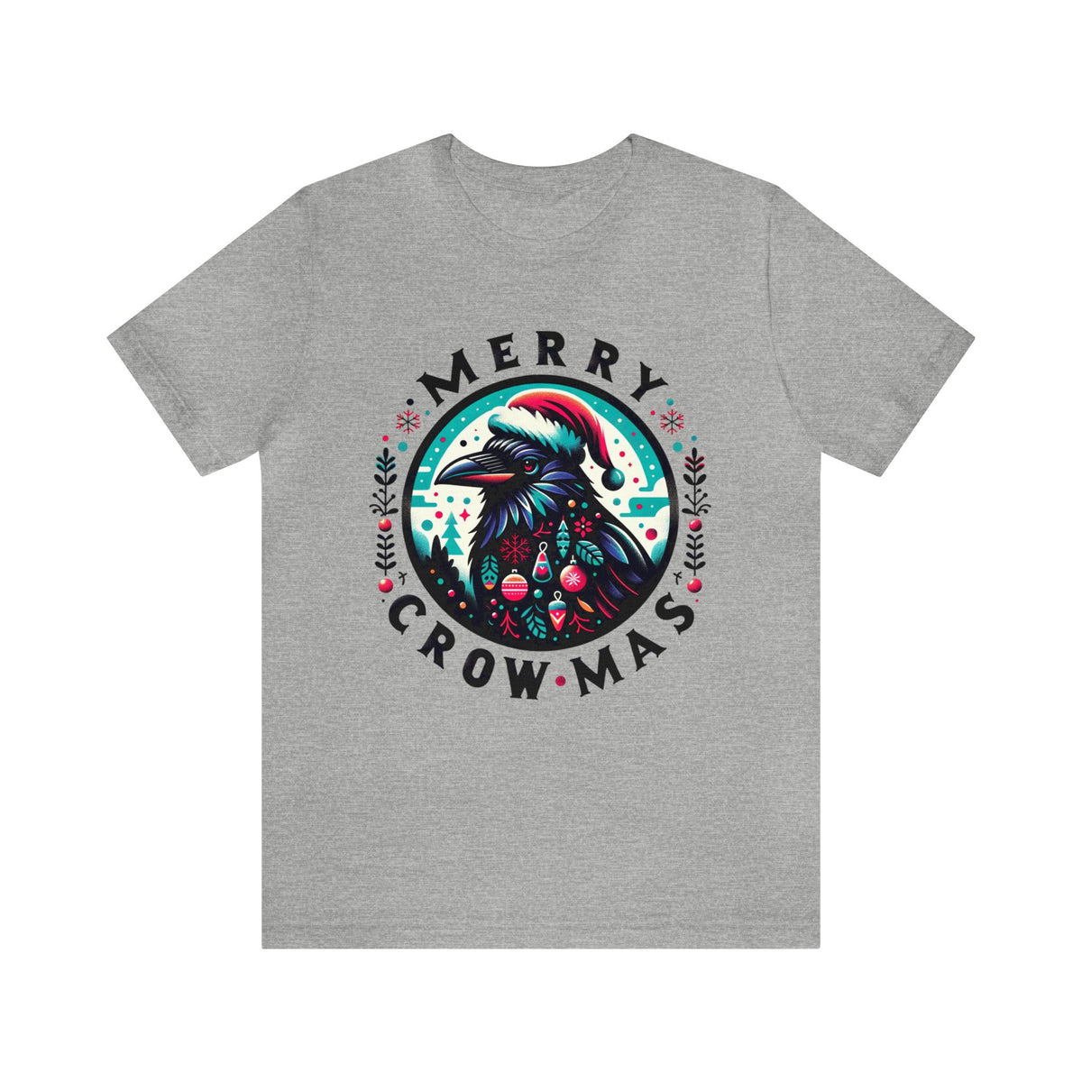 Merry Crow-mas Crow Christmas Shirt | Crow Animal Lover Gift | Christmas Crow | Unisex Jersey T-shirt