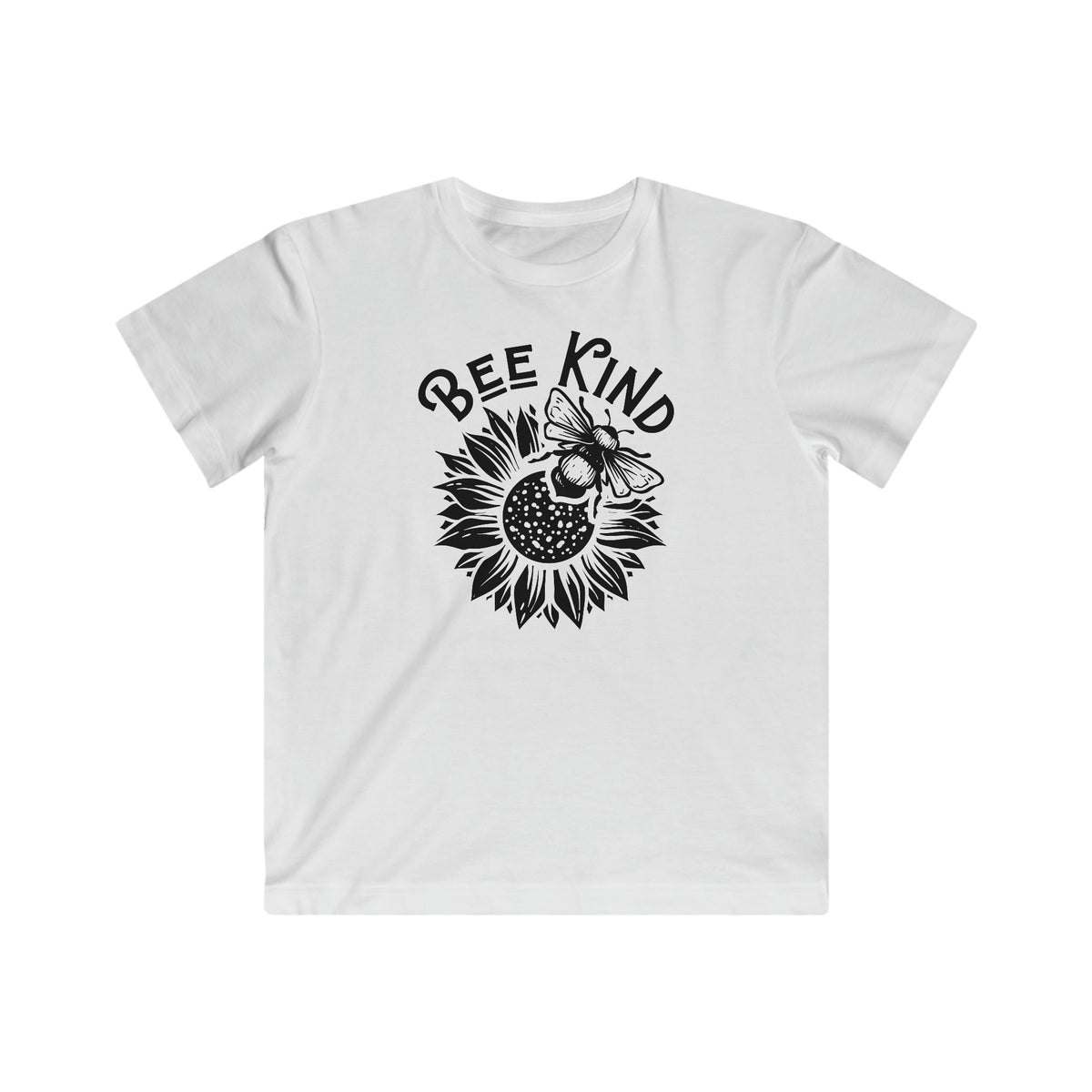 Bee Kind Inspirational Sunflower Shirt | Be Kind Sunflower Gift | Kids Youth Fine Jersey Tee