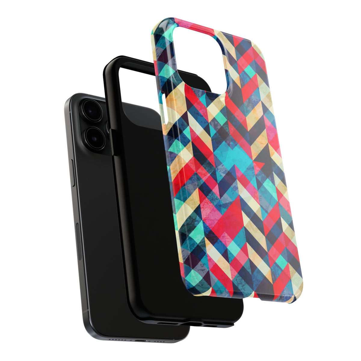 Herringbone Geometric iPhone 15 14 13 12 11 X Case (all models) | Aesthetic Gift | Tough Phone Case