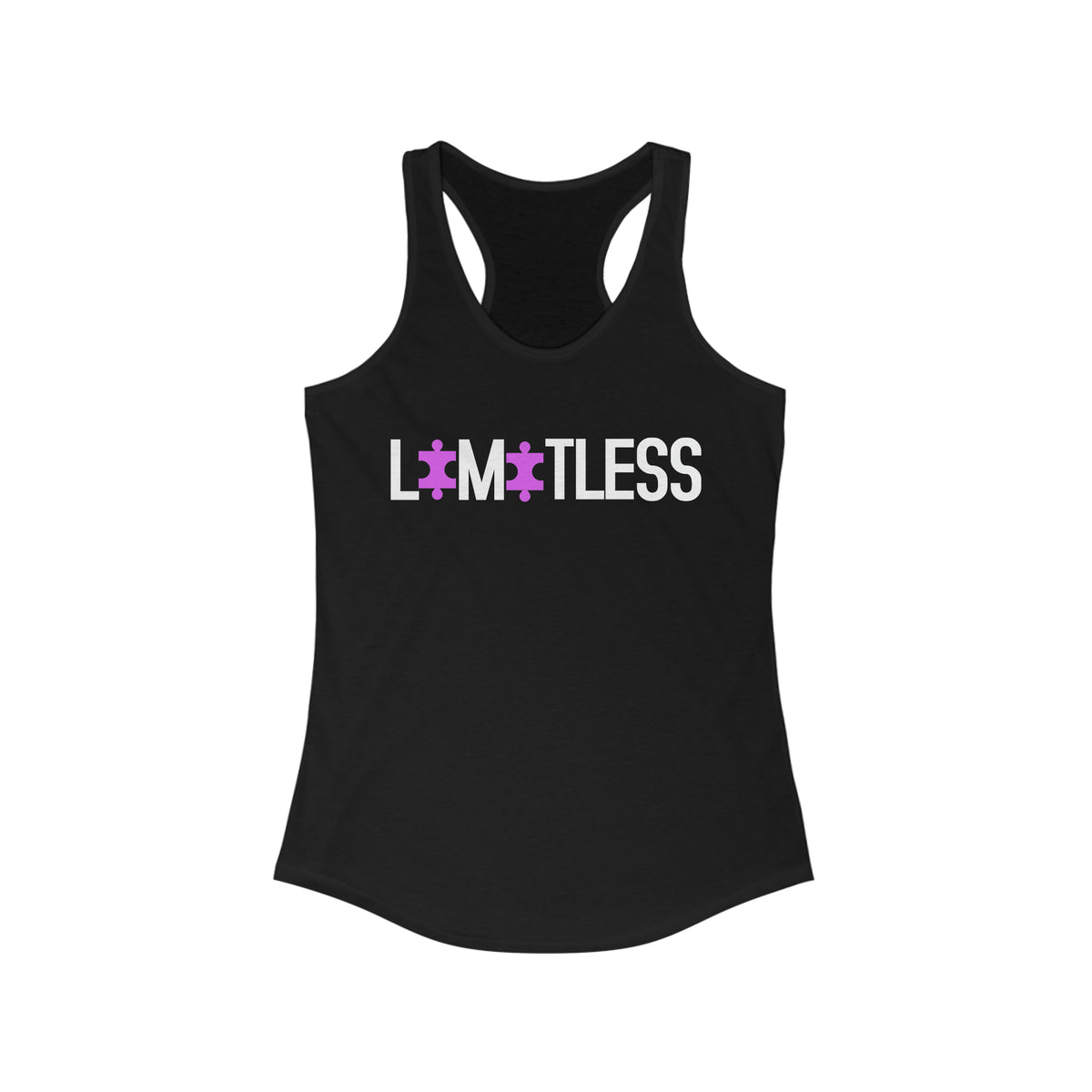 Limitless Autism Awareness Shirt | Autism Puzzle Piece Design | Women's Ideal Racerback Tank