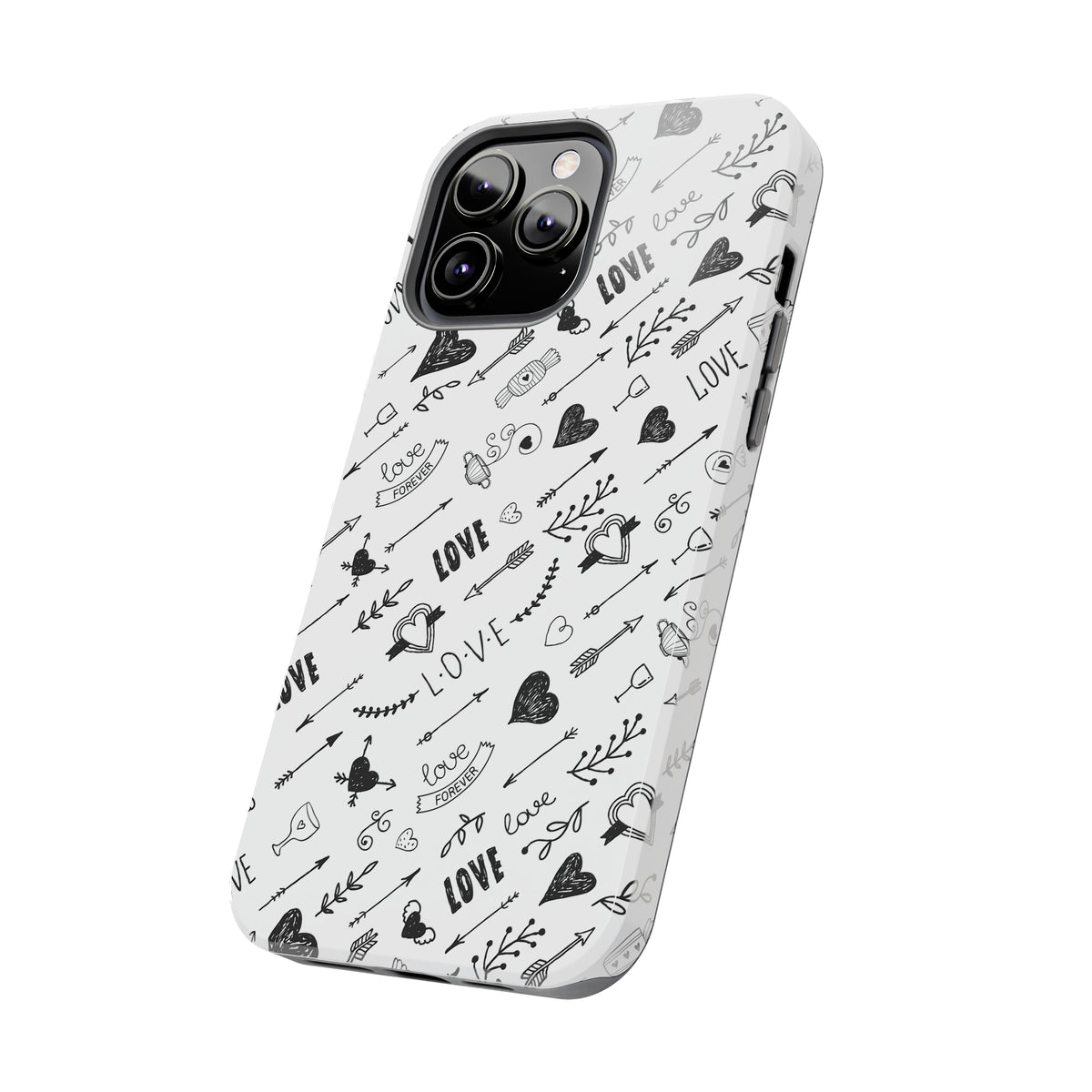 Valentines Day Hearts iPhone 15 14 13 12 11 Case (all models) | Hearts & Arrows | Tough Phone Case