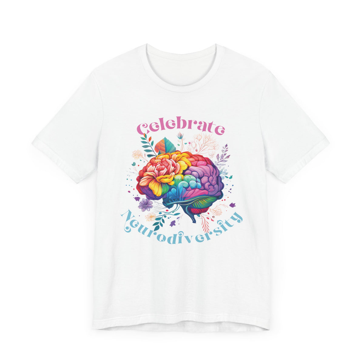 Celebrate Neurodiversity Shirt | Autism Shirt | Autism Awareness Shirt | Inclusion Shirt | Brain Art | Super Soft Unisex Jersey T-shirt