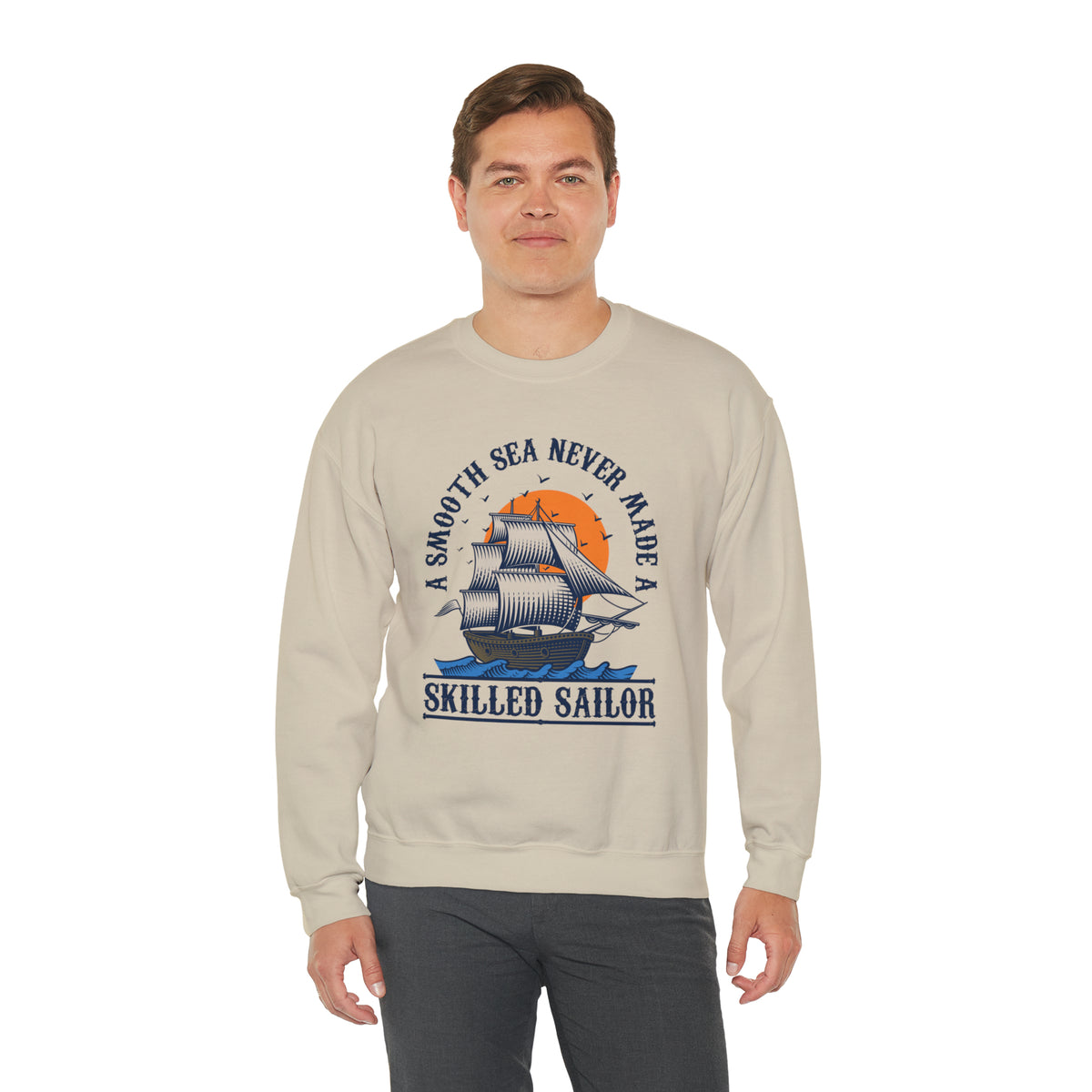 Smooth Seas School Psychology Shirt | Ocean Lover Sailor Shirt | Motivational Gift |  Unisex Crewneck Sweatshirt