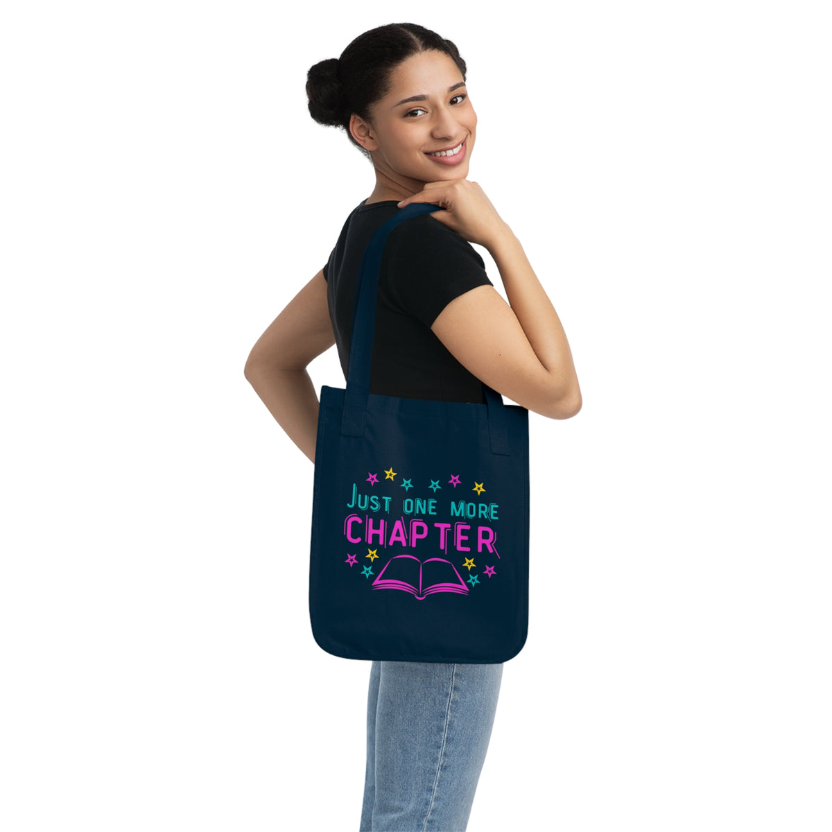 One More Chapter Bookish Book Lover Shirt | Reader Gift | Organic Canvas Tote Bag