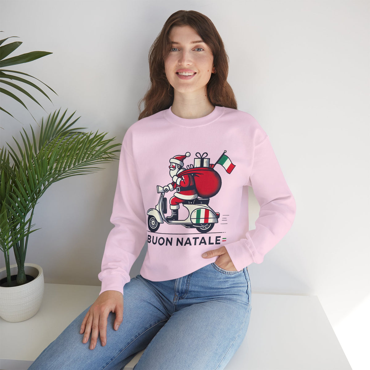 Buon Natale Italian Santa Christmas Shirt | Funny Marry Christmas Shirt | Italy Gift For Her | Unisex Crewneck Sweatshirt